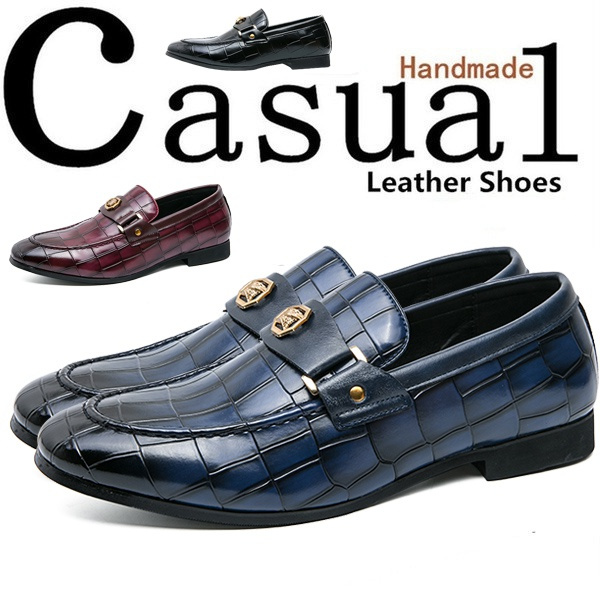 Men's Fashion Business Casual Shoes British Style Leather Shoes Retro
