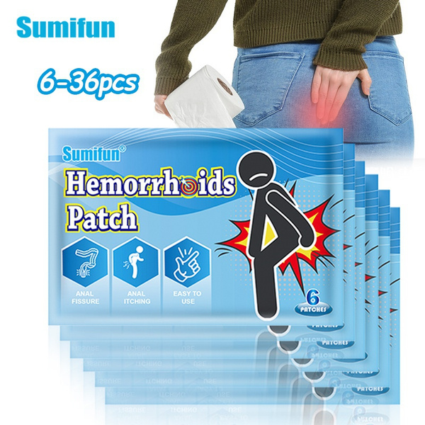 6/12/24/36Pcs Sumifun Hemorrhoids Remove Patch Internal External Piles