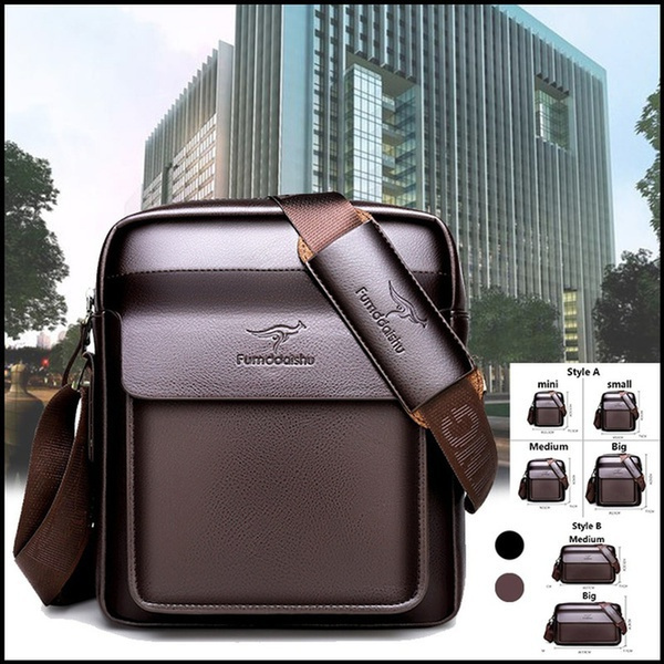 The new kangaroo male bag shoulder bag man satchel business men's fashion  single shoulder bag main image 1