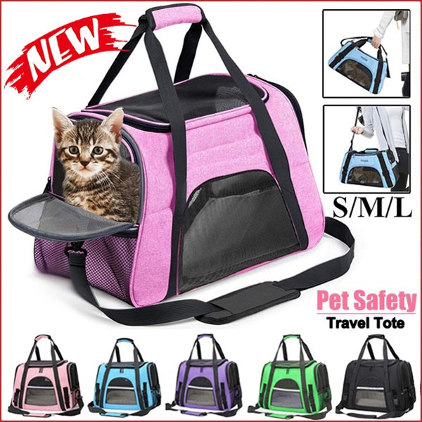Dog Carrier Bag Soft Side Backpack Cat Pet Carriers Dog Travel