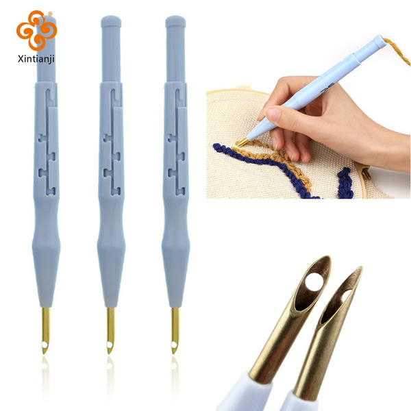 Tufting Gun Adjustable Poke Pen Embroidery Needle Wool Thick Poke Needle DIY Craft Poke