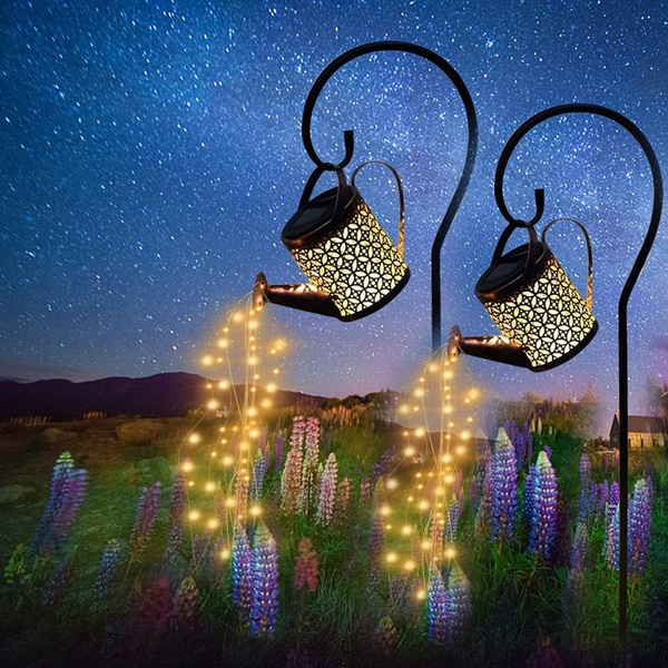 1PCS Solar Powered Watering Can Sprinkles Fairy Waterproof Shower Art