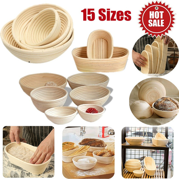 High Quality 15 SIZE Rattan Sourdough Proving Wicker Baskets Bread