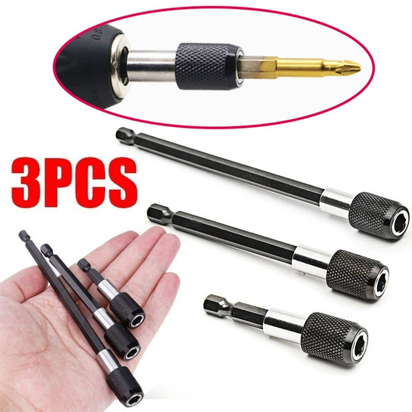 3pcs 1/4 Quick Release Hex Shank Electric Drill Magnetic Screwdriver ...