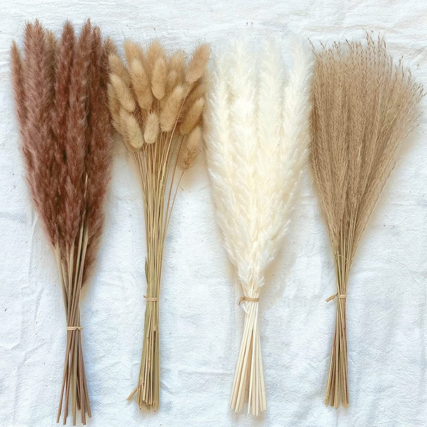 15/65/70/80PCS Natural Dried Pampas Grass Bouquet,Boho Home Decor ...