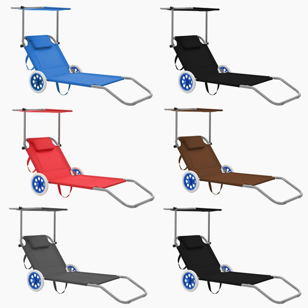 Folding Pool Beach Chair Sunbed Chair Camping Seats With Canopy Wish