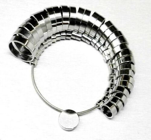 Metal Finger Gauge Set Ring Sizer Wide Band Graduated 1-15 Measuring ...