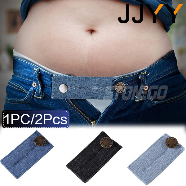 JJYY 1PC/2Pcs Waistband Extenders for Weight Gain/Maternity Pants and  Skirts Extension Buckle Elastic Waist Extender Adjustable Stonego Pants  Jeans Accessory