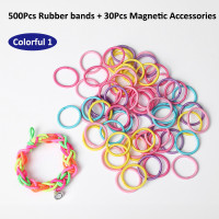 4400/3500/1600/1500/600PCS Creative Colorful Loom Bands Set Rainbow  Bracelet Making Kit DIY Rubber Band Woven Bracelets Craft Toys For Girls  Birthday Gifts