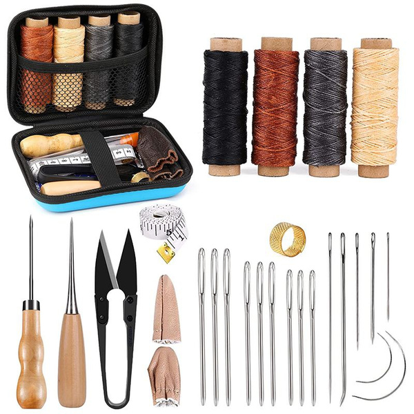 Leather Sewing Kit, Leather Working Tools and Supplies, Leather Working Kit with LargeEye