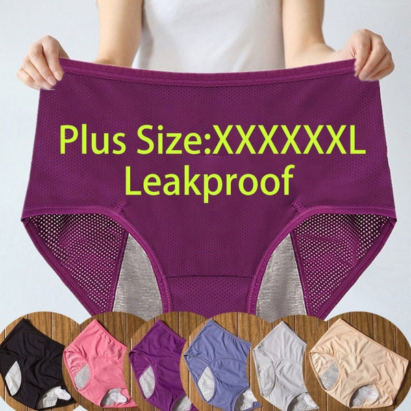 1/2 PCS Women's Plus Size Plus Fat Increase Cotton High Waist Women's  Underwear Black XXXXXXL