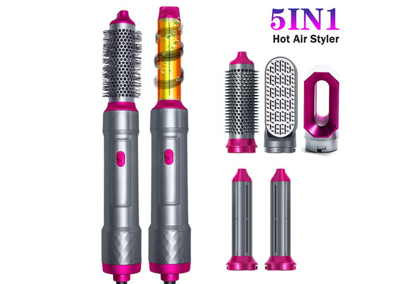 JJ Brothers, Hair, 5 In Hot Air Styler Dryer And Curler Purplesilverblack