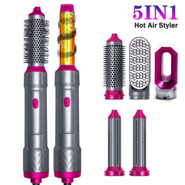 5 in 1 Hot Air Styler Negative Ionic Hair Dryer Hair Curler Straightener