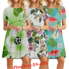 Tops & Tees, Flowers, print dress, Summer