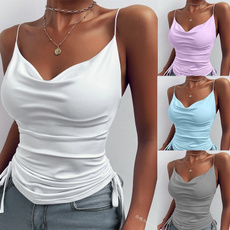 Deep V-Neck, blouse, slim, Tank