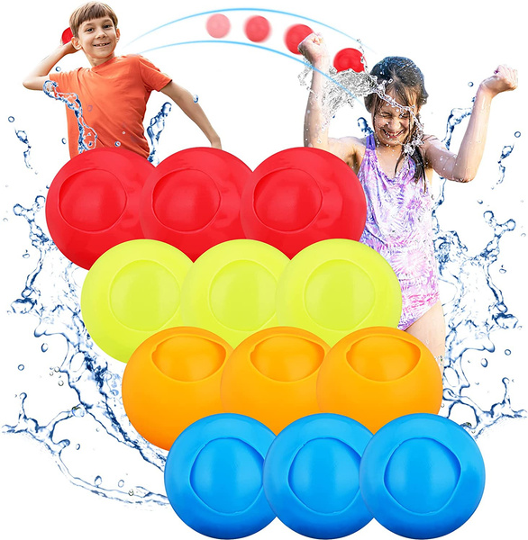 Reusable Water Balloons, Splash Balls for Pool, Quick Fill Self Sealing