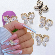 butterfly, nail decoration, Jewelry, Beauty