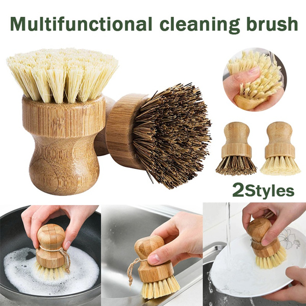 Brush Washing Dishes Wood, Sisal Dish Washing Brush