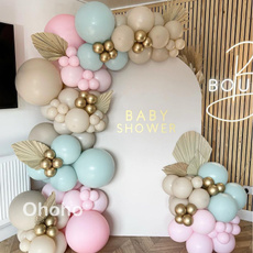 pink, Blues, babyshowergirldecoration, balloongarland