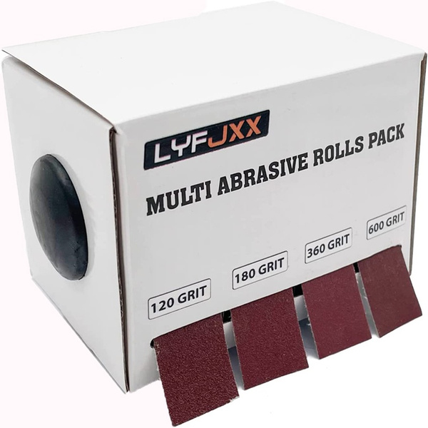 Emery Cloth Roll, 4 Grits Abrasive Sandpaper Rolls Long Abrasive Sand