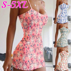 Summer, Plus Size, halter dress, Mini