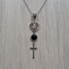 Heart, Stone, Fashion, Cross necklace