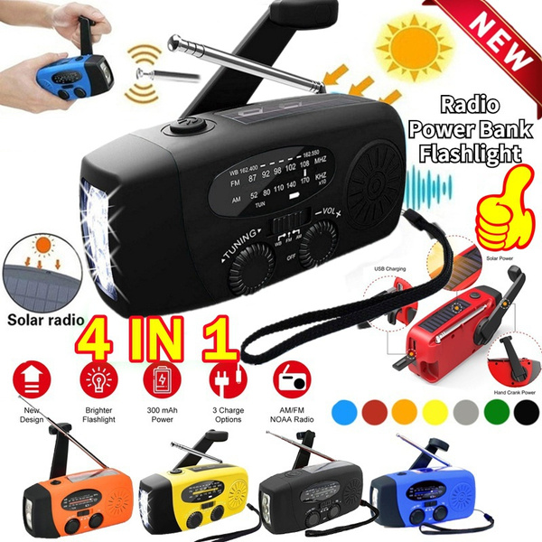 EMERGENCY HAND CRANK RADIO FLASHLIGHT USB CHARGER