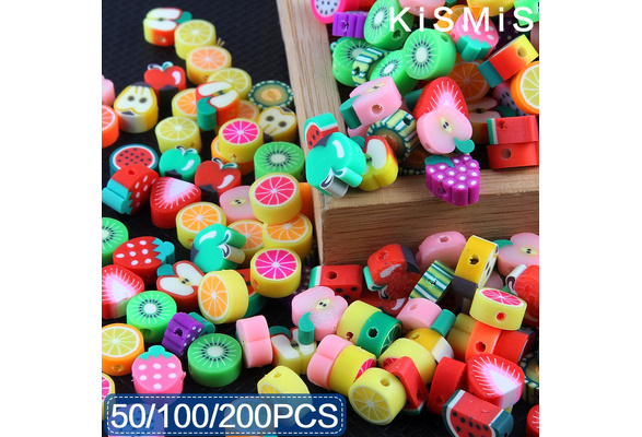 50/100/200Pcs 10mm Mixed Color Beads Kismis Polymer Clay Beads