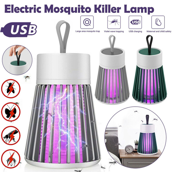 Electric Mosquitoes Zapper Bug Zapper Mosquito Fly Killer Indoor Light with  Hanging Loop Electric Killing Lamp Portable USB LED Trap UV Insect Killer  Lamp For Home Bedroom Outdoor Camping