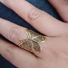 Sterling, butterfly, Fashion, 925 silver rings