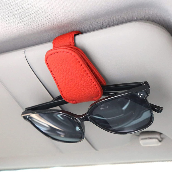 Car Sun Visor Sunglass Holder Glasses Hanger Clip For Car Ticket Card