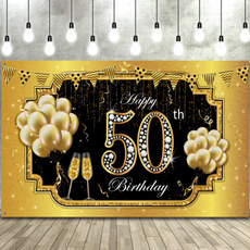 party, partybanner, gold, 50th