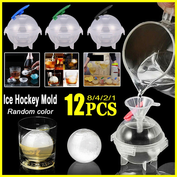 6 Large Ice Balls Maker Ice Cube Tray Sphere Round Cocktails Molds