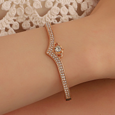 Girlfriend Gift, DIAMOND, Jewelry, diamondgeometricfashionbracelet