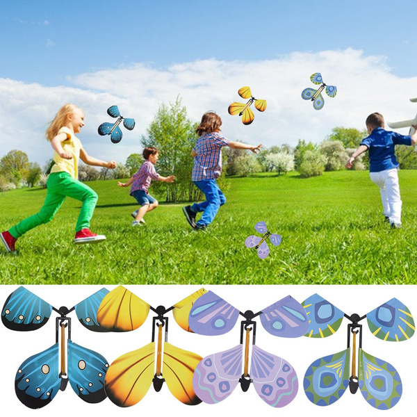 1Pc Magic Butterfly Wind Up Rubber Band Flying Butterfly Party Magic 1Pc Magic Butterfly Wind Up Rubber Band Flying Butterfly Party Magic