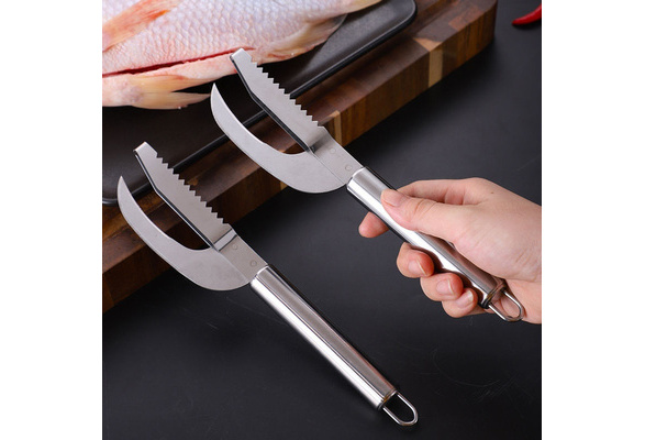 Cheap Fish Scale Knife Seafood Fish Filting Cutter Scaler Knives Cleaning  Peeler Can Opener Kitchen Cooking Tools