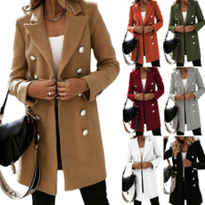 woolen coat, Winter Coat Women, Winter, doublerow