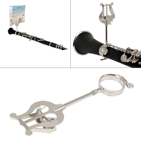 Music Stand Silver Stainless Steel Clip Sheet Clipon Holder