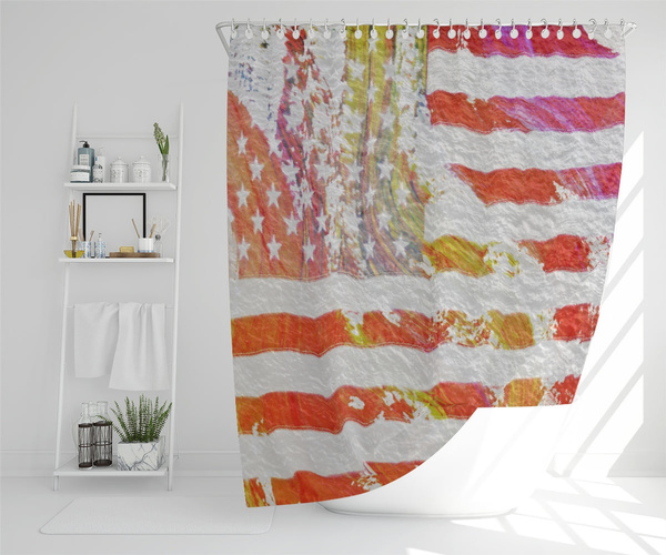 American Flag Flare (Shower Curtain) Wish