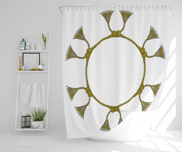 Ancient Egyptian Lotus Motifs (Shower Curtain) Wish