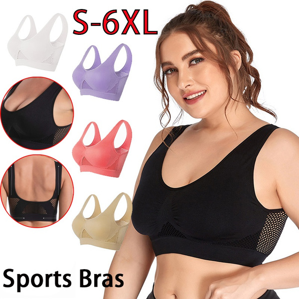 S6XL Sports Bras Crop Top Fitness Gym Running Sportswear Women's