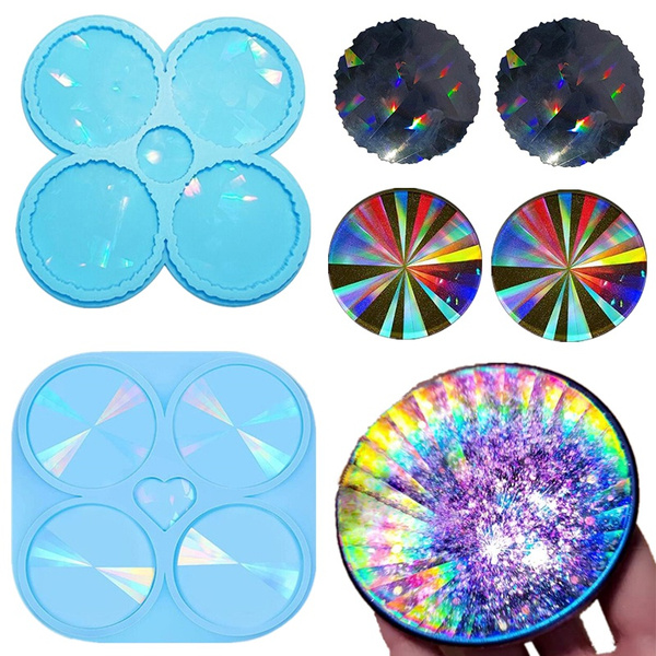 Holographic Resin Molds for Coasters Making Wish