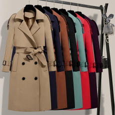 womenwindbreaker, Jacket, Waist, Long Coat