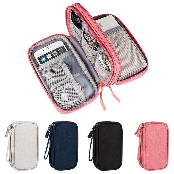 Single/Double Layer Portable Bag Organizer Wires Charger Digital Usb