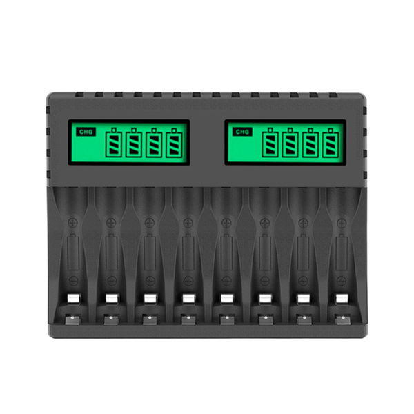 Smart 8 Slot LCD Display For AA AAA Battery Charger Rechargeable
