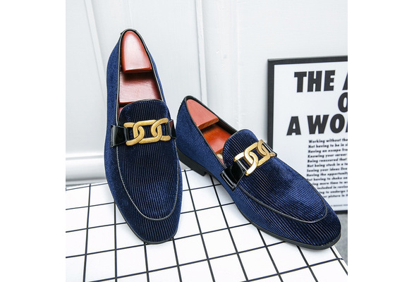 Men's Italian Luxury Dress Shoes Suede Leather Shoes Wedding Boat Loafers Shoes  Men Breathable Pointed Toe Office Business Plus Size