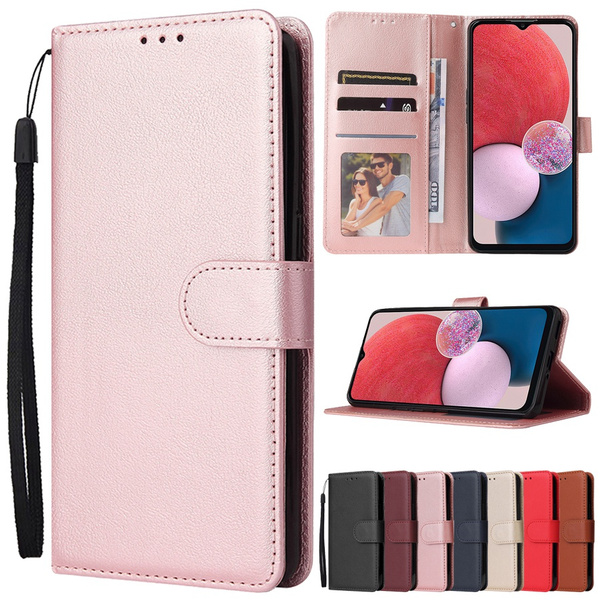 Wallet With Card Slot Stand Hand Rope Flip Leather Case For Samsung ...