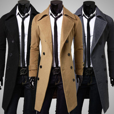 woolen coat, men coat, Fashion, Long Coat