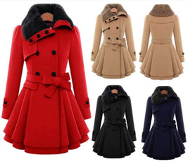 woolen, woolen coat, Plus Size, fur