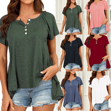 camisasdetúnicacasuale, Fashion, lässigetunikahemden, vnecktop